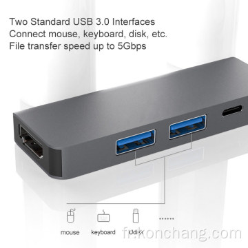 HUB USB C 4 en 1 vers HDMI